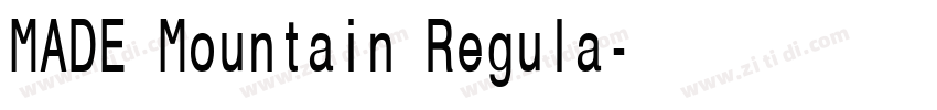 MADE Mountain Regula字体转换 MADE Mountain Regula字体转换
